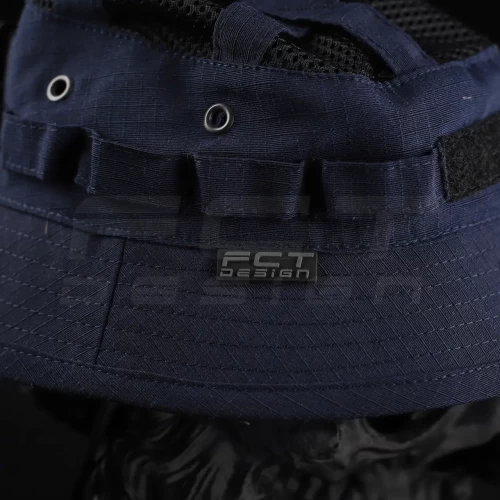 Панама тактична ріп-стоп Велкро з регулятором та сіткою синя 56 56