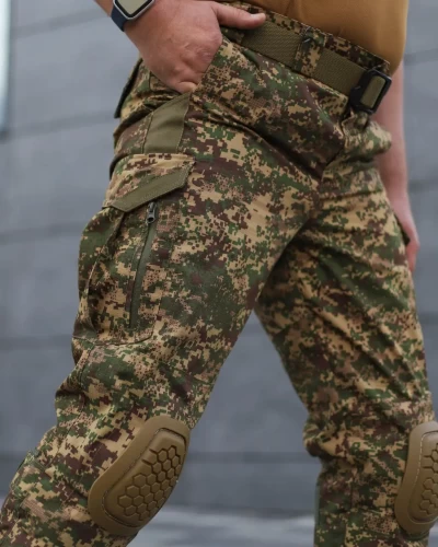 Штани зимові з наколінниками тактичні Корд Gen 2 на флісі Хижак піксель G-0822 44 44