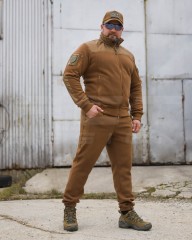 Костюм спортивний флісовий посилений під резинку койот