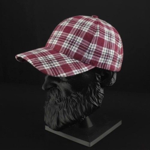 Кепка бейсболка FCT літня в клітинку червона (9 номер)     58-1706-1707 58-1706-1707