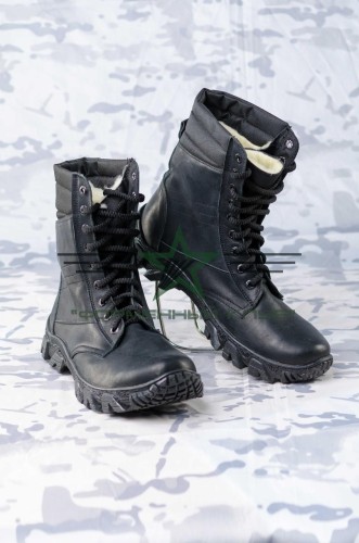 Берці зимові Енерджі шкіра набивне хутро чорні 40 40