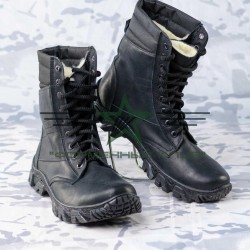 Берцы зимние Энерджи кожа черный набивной мех