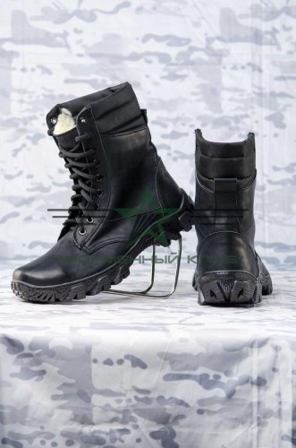 Берці зимові Енерджі шкіра набивне хутро чорні 40 40