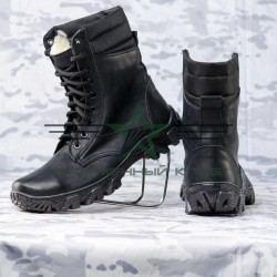 Берцы зимние Энерджи кожа черный набивной мех