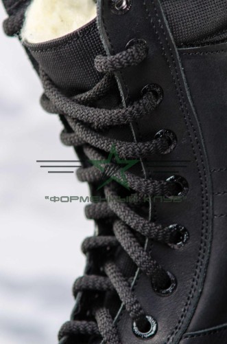 Берці зимові Енерджі шкіра набивне хутро чорні 40 40