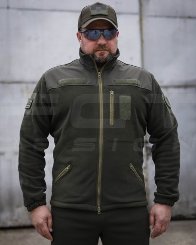 Костюм спортивний флісовий спрощенний хаки 42 42