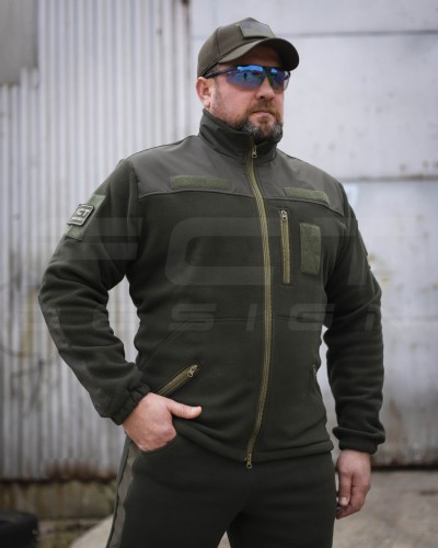 Костюм спортивний флісовий спрощенний хаки 42 42