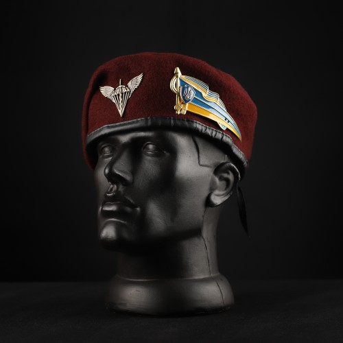 Берет ДШВ Крапля Марун в зборі з металевим прапорцем 56 56