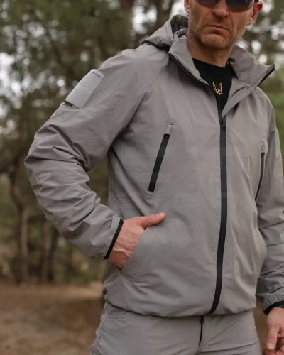 Куртка тактична Хантер 4W Stretch на сітці Сіра 40-42/3 40-42/3
