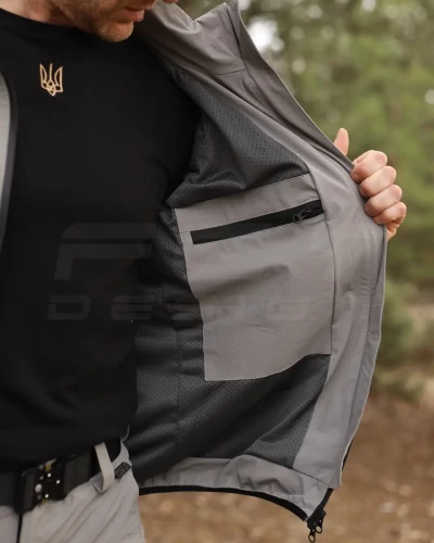 Куртка тактична Хантер 4W Stretch на сітці Сіра 40-42/3 40-42/3