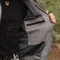 Куртка тактическая Хантер 4W Stretch на сетке Серая