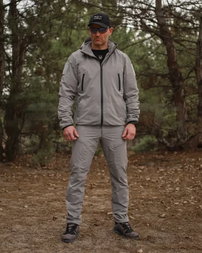 Куртка тактична Хантер 4W Stretch на сітці Сіра 40-42/3 40-42/3