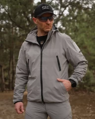 Куртка тактична Хантер 4W Stretch на сітці Сіра