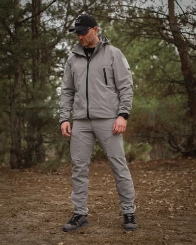 Куртка тактична Хантер 4W Stretch на сітці Сіра 40-42/3 40-42/3