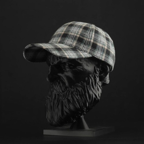 Кепка бейсболка FCT літня в клітинку сіро-зелена (11 номер)      58-1706-1707-1708 58-1706-1707-1708