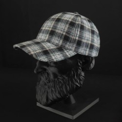 Кепка бейсболка FCT літня в клітинку сіро-зелена (11 номер)     