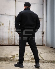 Костюм спортивний флісовий спрощенний чорний