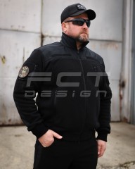 Костюм спортивний флісовий спрощенний чорний