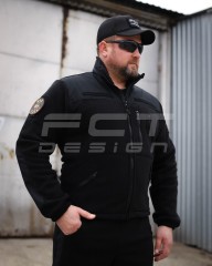 Костюм спортивний флісовий спрощенний чорний