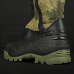 Сапоги зимние Сноубутсы на шнурках водонепроницаемые зеленый камуфляж