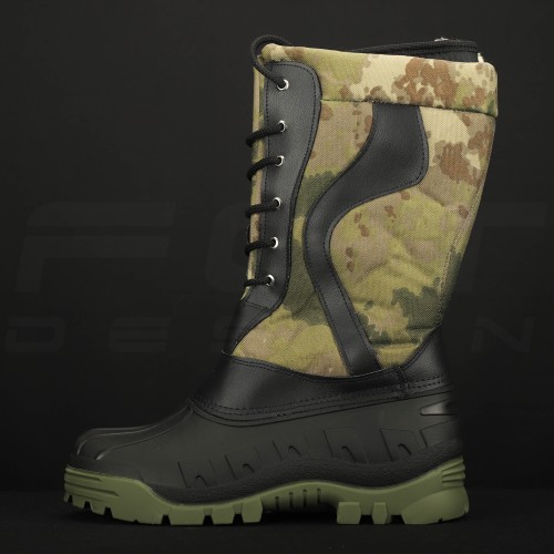 Чоботи Сноубутси зимові на шнурках водонепроникні зелений камуфляж 40 40