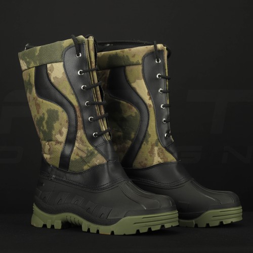 Чоботи Сноубутси зимові на шнурках водонепроникні зелений камуфляж 40 40