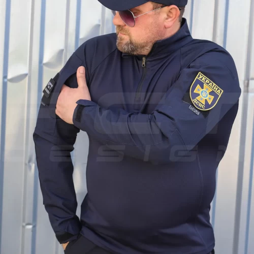 Убакс бойова сорочка CoolPass темно синя довгий рукав 44 44