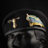 Берет ЗСУ Танкових військ Крапля чорний в зборі з металевим прапорцем 56 56