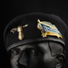 Берет ЗСУ Танкових військ Крапля чорний в зборі з металевим прапорцем 56 56