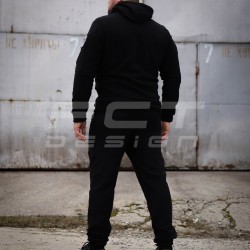 Костюм спортивный флисовый с усилением Софтшелл черный