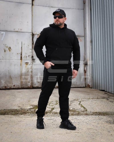 Костюм спортивний флісовий з посиленням Софтшелл чорний 42 42