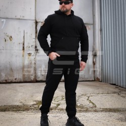 Костюм спортивный флисовый с усилением Софтшелл черный