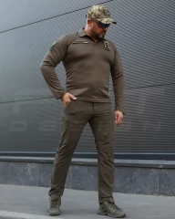 Поло Лонгслів довгий рукав CoolPass хакі