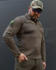 Поло Лонгслів довгий рукав CoolPass хакі