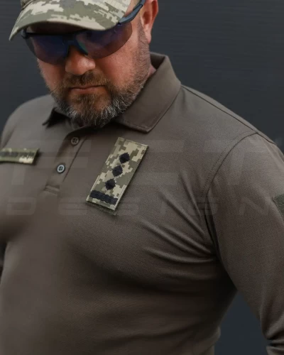 Поло Лонгслів довгий рукав CoolPass хакі 44 44