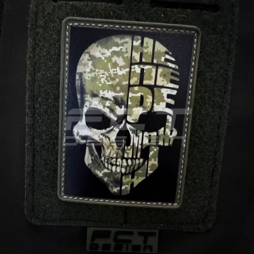 Шеврон/патч гумовий ПВХ Череп непереможні