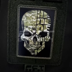 Шеврон/патч резиновый ПВХ Череп непобедимы