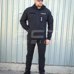 Куртка Хантер Баланс стрейч на сітці чорна для поліції