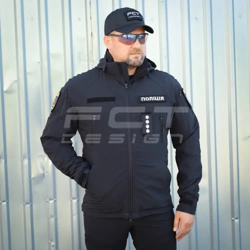 Куртка Хантер Баланс стрейч на сітці чорна для поліції 40- 42/3 40- 42/3