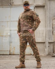Костюм спортивний флісовий з посиленням Софтшелл хижак G-0822