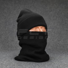 Баф вязаный акрил черный