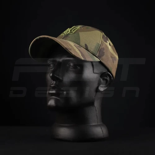 Кепка бейсболка тактична з Тризубом саржа Мультикам 56 56