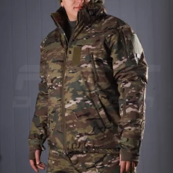 Куртка Хантер Софтшелл флис на сетке Мультикам зеленый