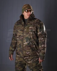 Куртка Хантер Софтшелл фліс на сітці Мультикам зелений