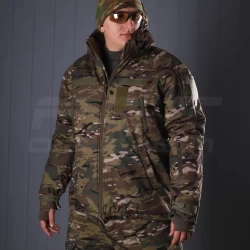 Куртка Хантер Софтшелл флис на сетке Мультикам зеленый