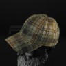 Кепка бейсболка FCT утеплена в клітинку зелено-сіра з помаранчевою (4 номер) 58 58