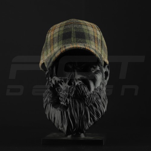 Кепка бейсболка FCT утеплена в клітинку зелено-сіра з помаранчевою (4 номер) 58 58