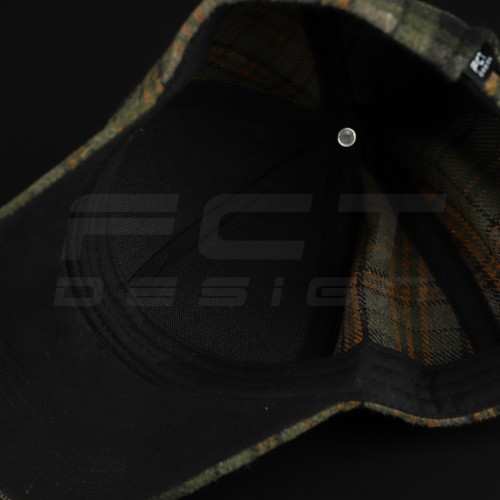 Кепка бейсболка FCT утеплена в клітинку зелено-сіра з помаранчевою (4 номер) 58 58