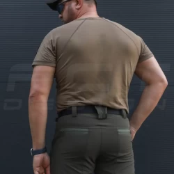 Футболка тактическая Комбат ткань ARNO с карманом Хаки