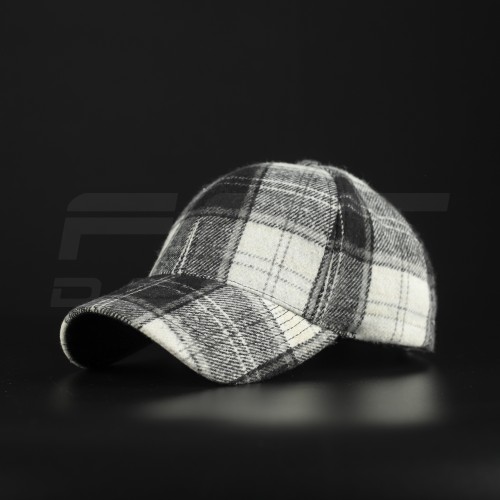 Кепка бейсболка FCT утеплена в клітинку чорно-біла (6 номер) 58 58